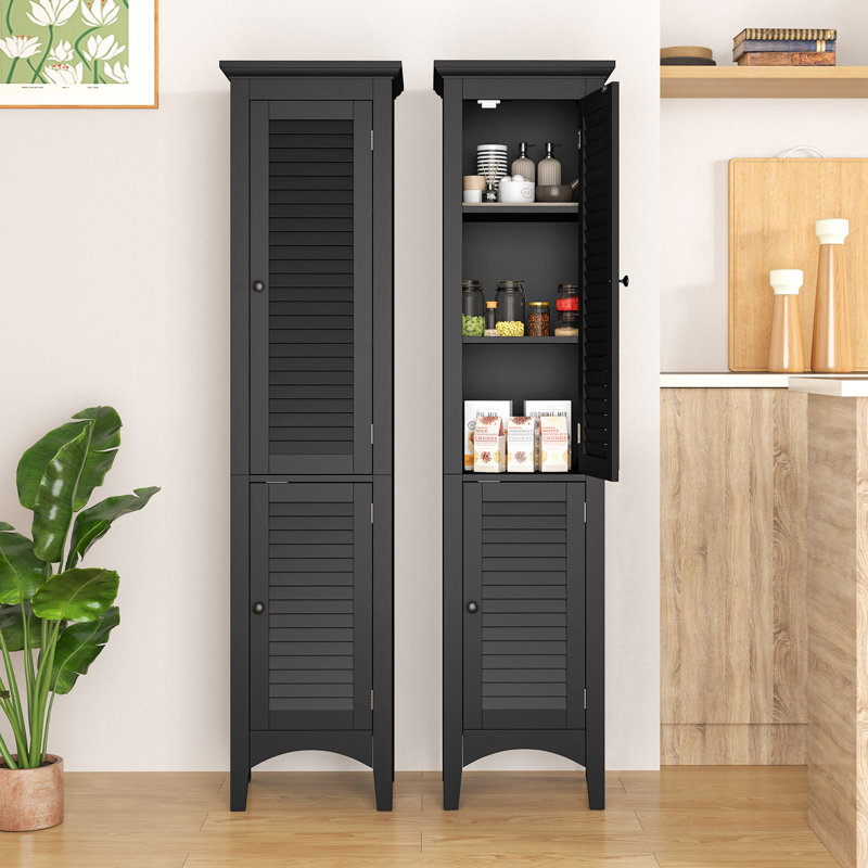 Nixin Linen Cabinet, Black