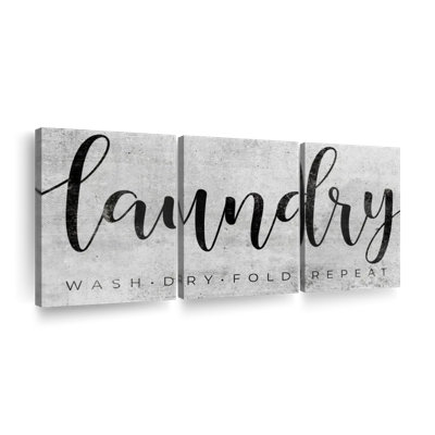«Minimalist Laundry Sign», reproduction sur toile