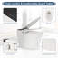 Toilette intelligente à siège chauffant, toilette monobloc avec chasse d'eau automatique, capteur de pied bleu nuit, commande à bouton, chasse d'eau en cas de panne de courant, couvercle à fermeture en douceur, siège de salle de bain blanc, fonction 