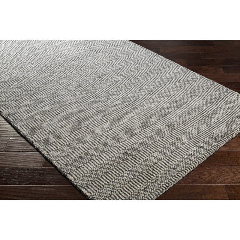 Teton Hand Loomed 100% Wool Green, Ivory 2' X 3' Area Rug, Rectangle 2' x 3'
