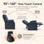 Fauteuil inclinable électrique, ajustement de 90 ° à 160 ° avec télécommande, bleu-125024176