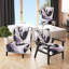 Fauteuil de chambre moderne rembourré mauve à multiples facettes mauves - fauteuil rembourré mauve