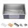KRAUS Kore™ 28" L Undermount Workstation 16 Gauge Stainless Steel Single Bowl Kitchen Sink with Accessories