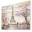 Paysage urbain «Eiffel avec fleurs roses», peinture-35109236-35109238