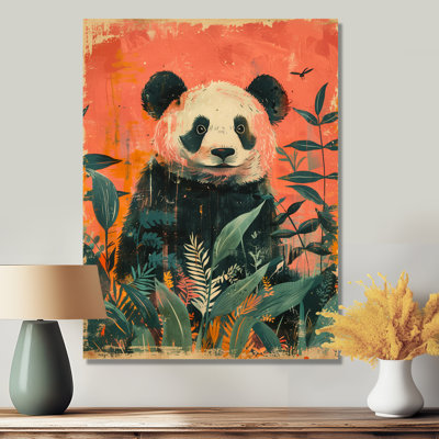 An Panda abstrait en Amazonie II - Art mural animal panda