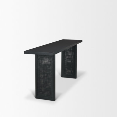 Console en bois et osier Cinna