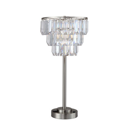 27.5"H CONTEMPORARY CRYSTAL SHADE TABLE LAMP(1PC/CTN) (1.01/9.25)