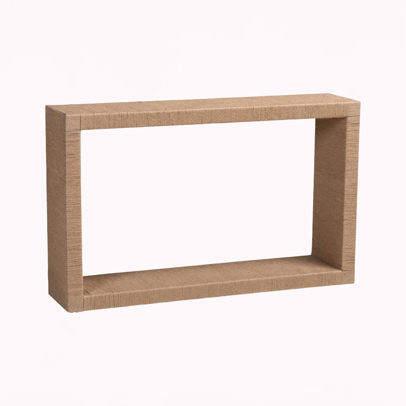 Camino Rectangular Fully Wrapped Handwoven Jute Console Table, 31.71" H X 51.67" W X 11.68" D