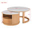 Table basse ronde avec rangement