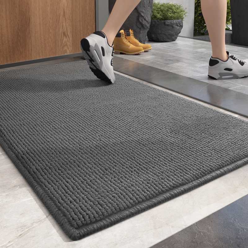 Spanos Non-Slip Outdoor Doormat, Dark Gray, 20" W x 31.5" L