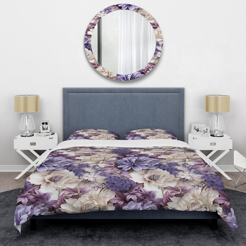Ensemble de housse de couette Coastal Tranquility Victorian, Housse de couette pour très grand lit et 2 très
