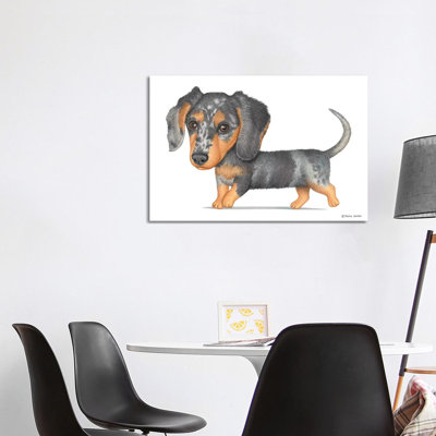 Dachshund 1 Piece Wrapped Canvas Wall Art