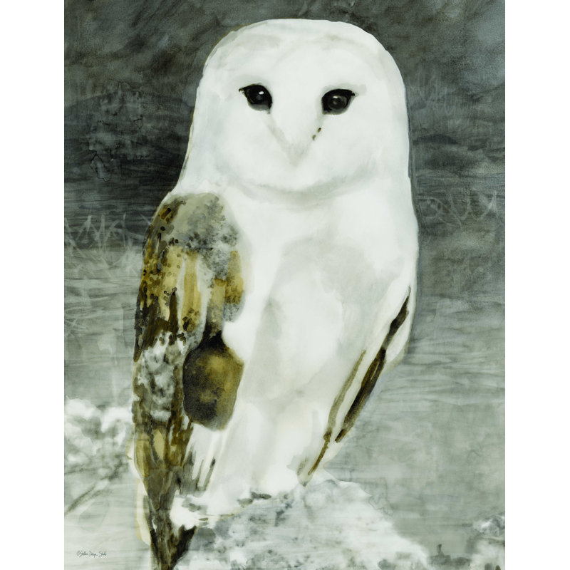 «Snowy Owl 1», impression sur toile tendue, H 16 po x l 12 po