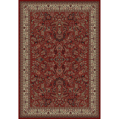 Tapis oriental rouge / beige Izaiah