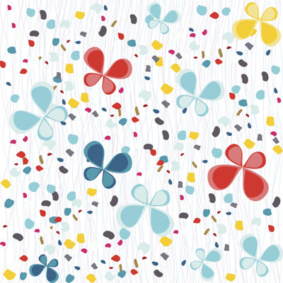 Taranto Butterflys Pattern - Wrapped Canvas Print