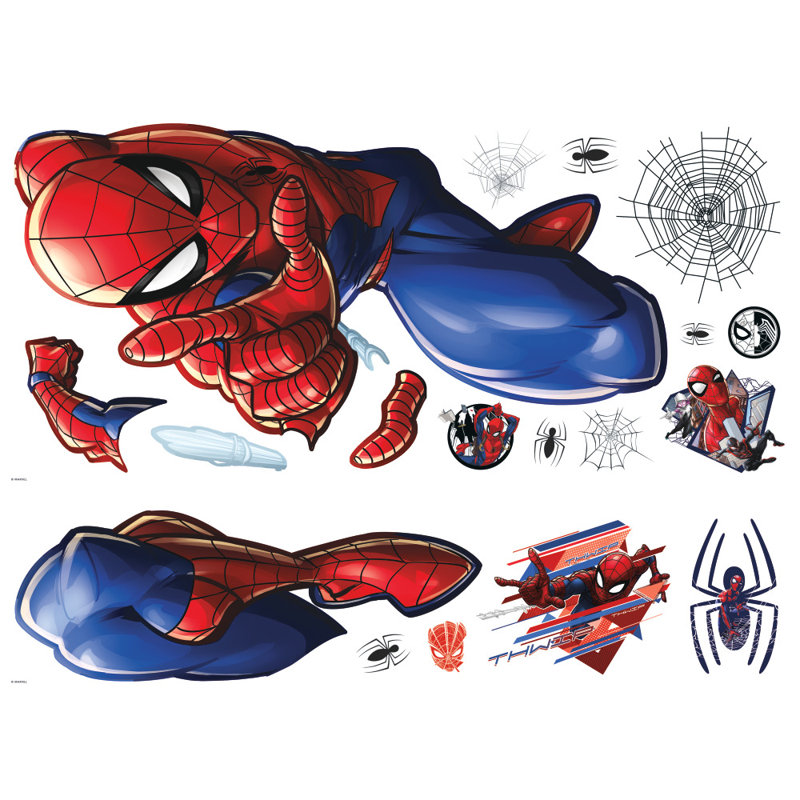 Spider-Man Giant Peel and Stick Repositionable Wall Decal Set