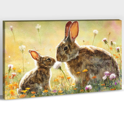  Reproduction d'art de lapin de Pâques au printemps, décoration murale de lapin de Pâques au printemps, décorations murales de fleurs de lapin et de printemps, impressions de Pâques pour le salon, la chambre d'enfant, la chambre de bébé, la chambre de bébé