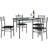 Kitchen Table Chairs Set For 4, 5 Piece Wood Dining Room Table With 4 Chairs, Perfect For Small Spaces, Compact Kitchen, Breakfast Nook, Brown