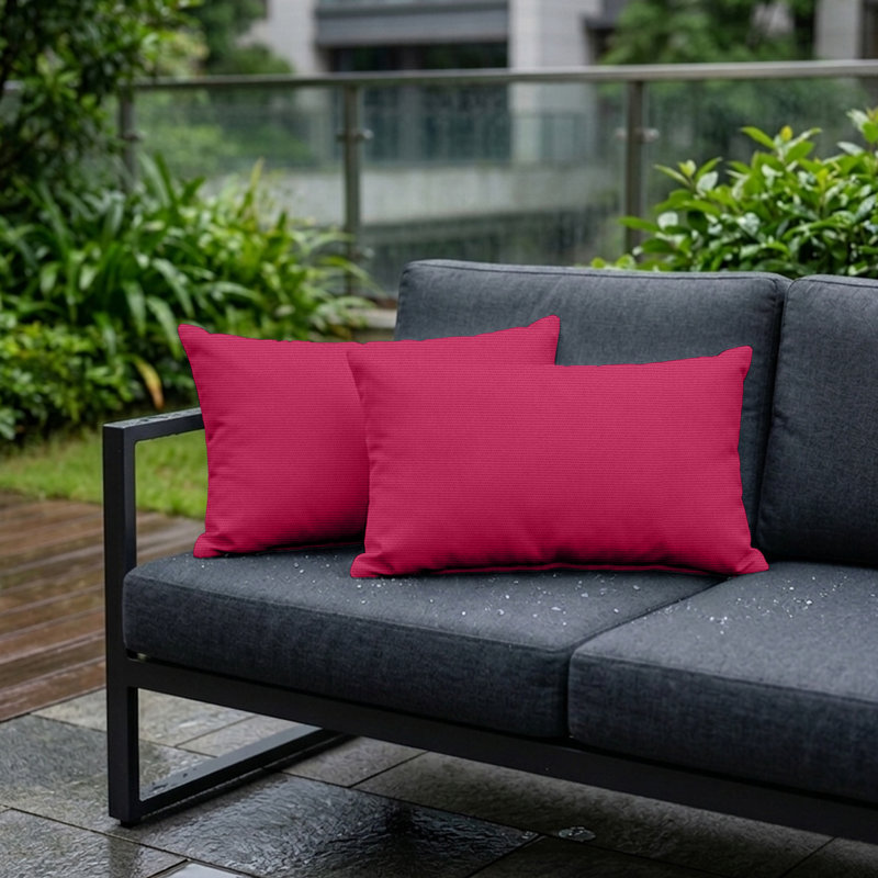 Ensemble de 4 coussins décoratifs Sunbrella, coussins décoratifs rectangulaires pour l'extérieur 12 po x 20 po