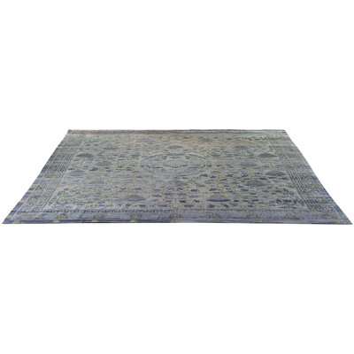 Blue Alchemy Traditional Silk Rug - 9' x 9'11"