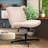 Fabric Upholstered Vanity Home Chair without Wheels and Arms for Computer Tasks