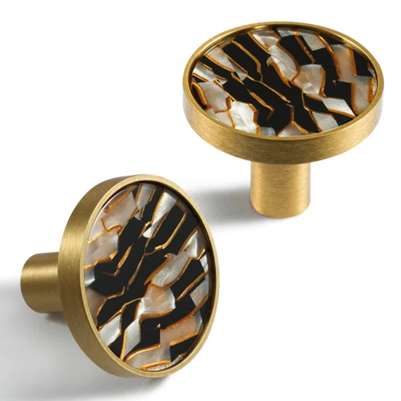  Paquet multiple de boutons de 1-5 / 16 po de diamètre, Noir / Blanc / Doré