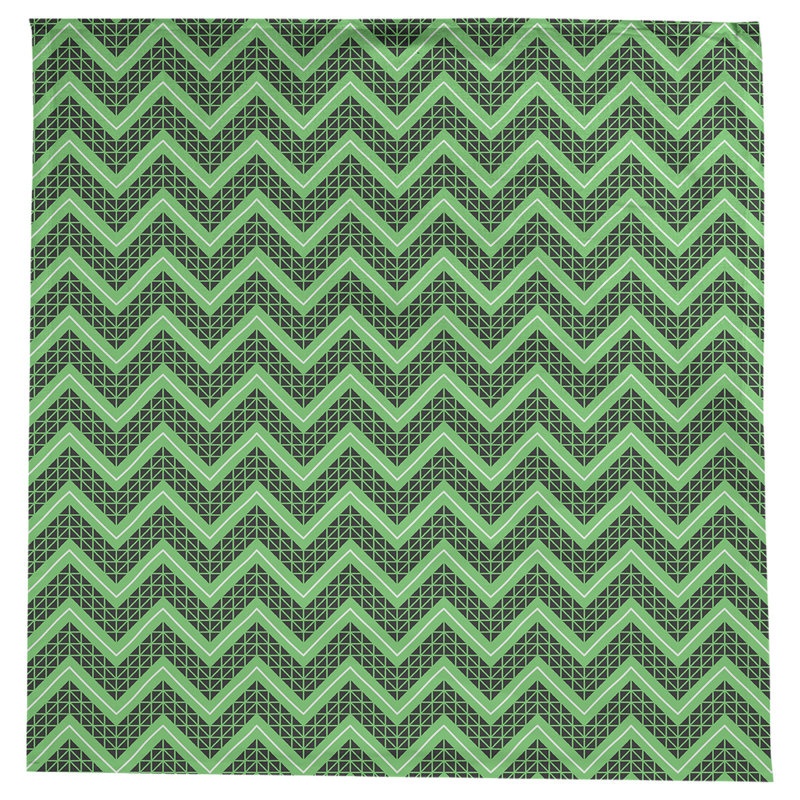 Nappe à chevrons à la main classic Stephenie, Vert / Noir