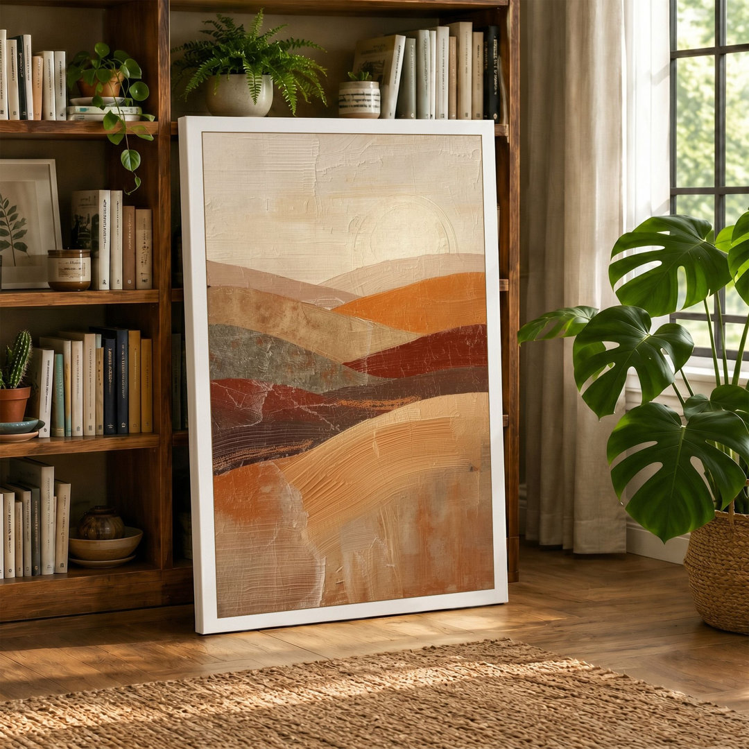 Layered Earth Tones Abstract - Wrapped Canvas