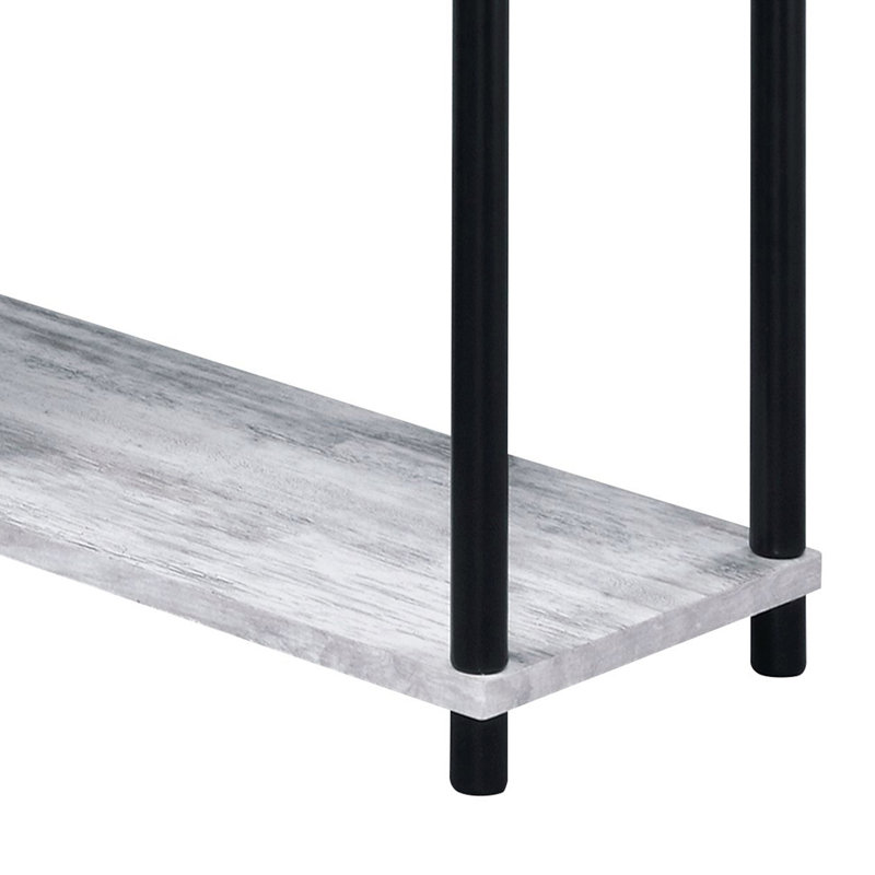 Office Desk with Bookshelf, Grey