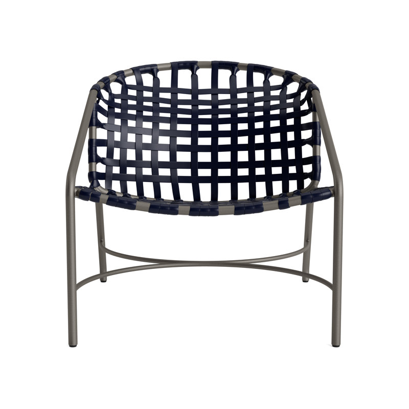 Kantan Outdoor Lounge Chair, Mica/Marine Vinyl Lace