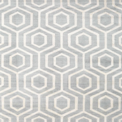 Tapis gris/zone blanche contemporaine