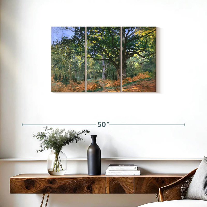 Harnek The Bodmer Oak Fontainebleau Forest 1865, H 20 po x l 33 po