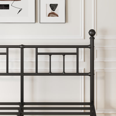 Annalaura 42" H Metal Platform Bed with Headboard