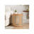 Round Side Table with Solid Wood Top for Living Room and Bedroom