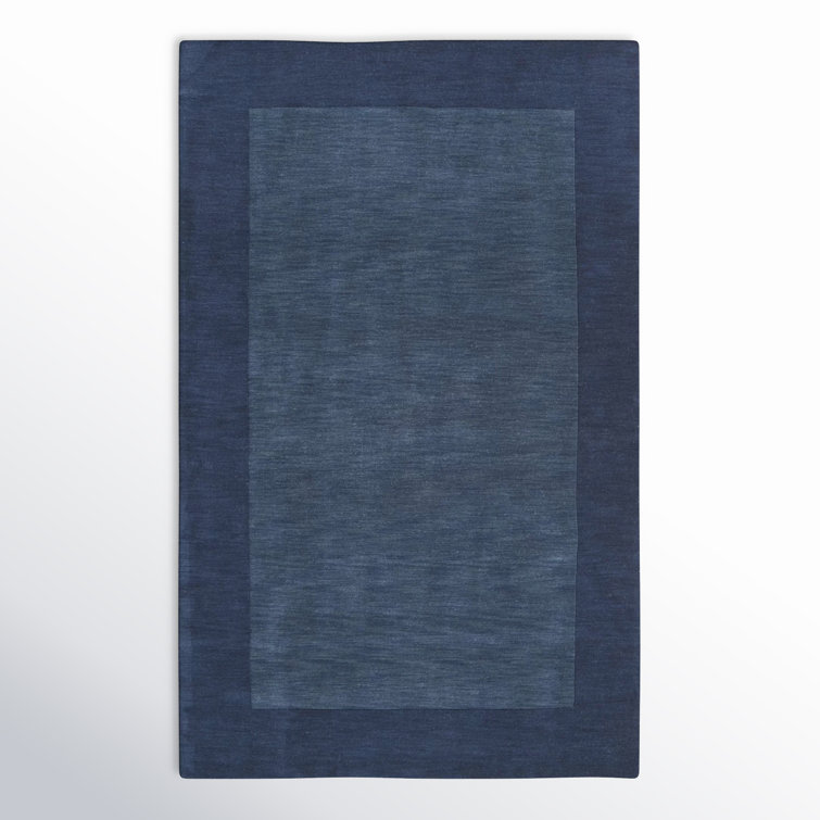 Dolma Handmade Loomed Wool Navy/Dark Blue Rug