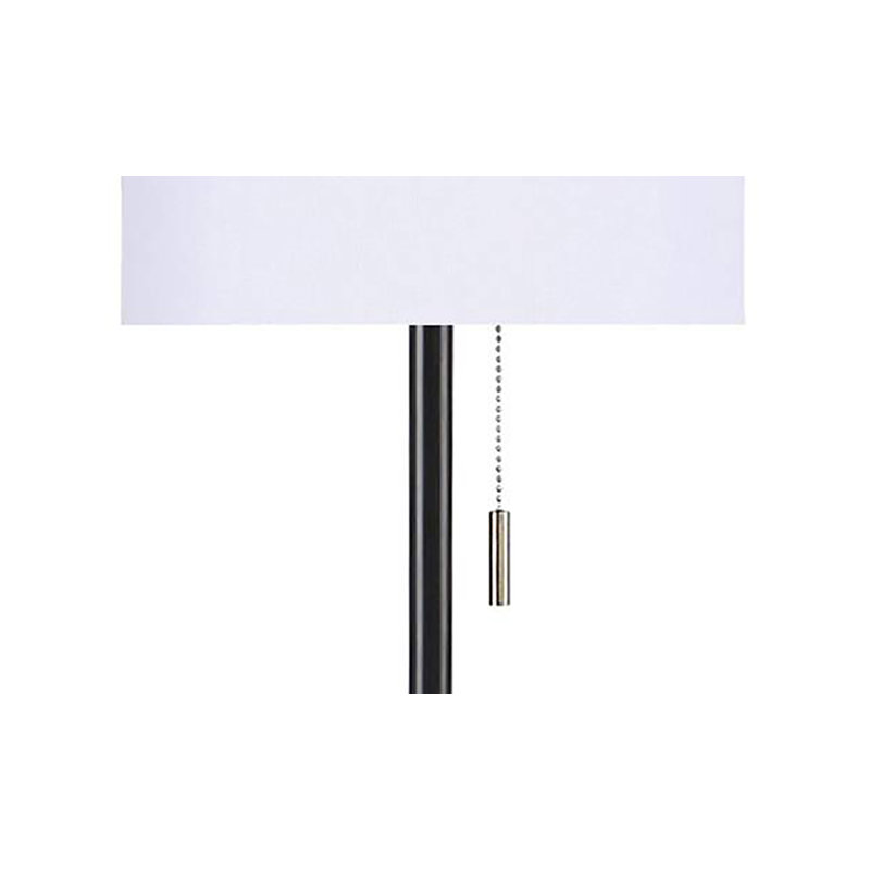 Darmon 62" Metal Floor Lamp, Matte Black/Antique Soft Brass