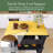 53" Drop-Leaf Countertop Kitchen Cart With Spice Rack & Towel Rack-816853043