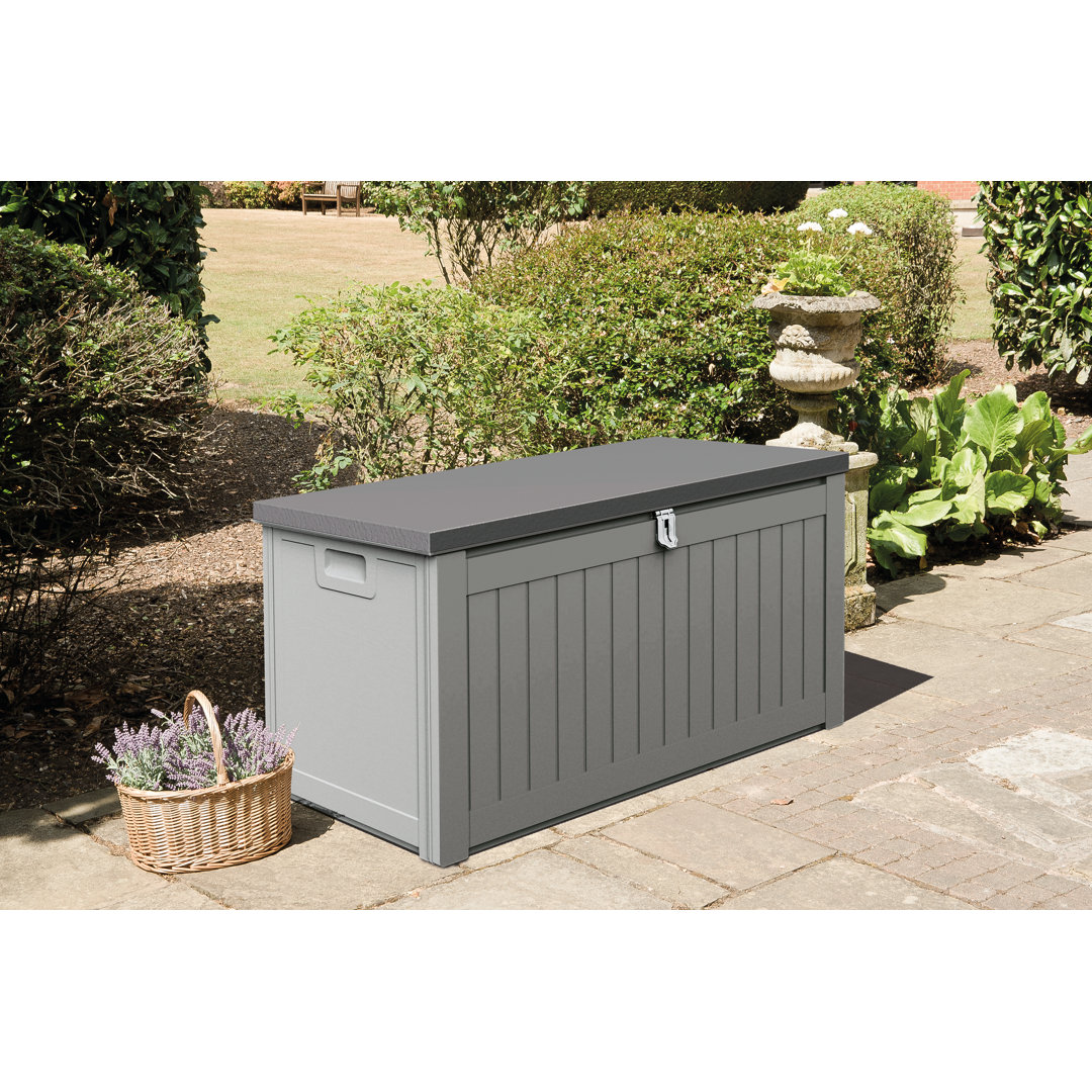 WFX Utility Ontario 96cm W 190L Water Resistant Plastic Lockable Deck Box in Grey/Black