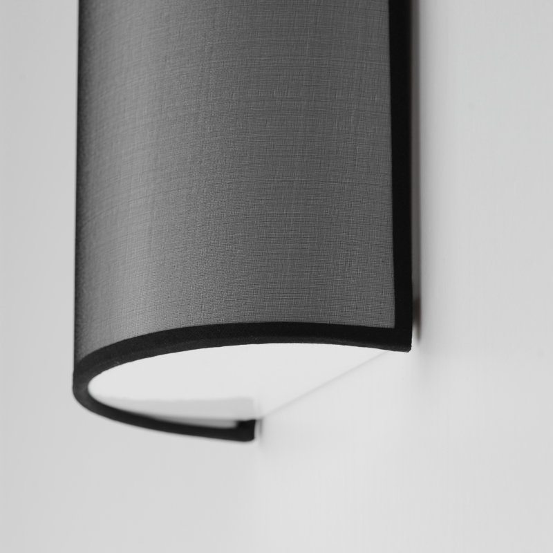 Everie LED Flush Mounted Sconce, Black Organza