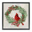 Cadre flottant perché Cardinal Festive Wreath, design par Cat Thurman Designs-839886165-839886160