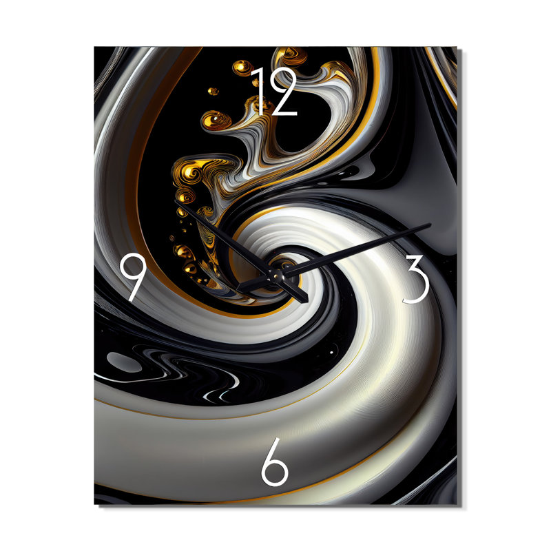 VI - Horloge murale moderne abstraite, H 28 po x l 12 po x P 1 po