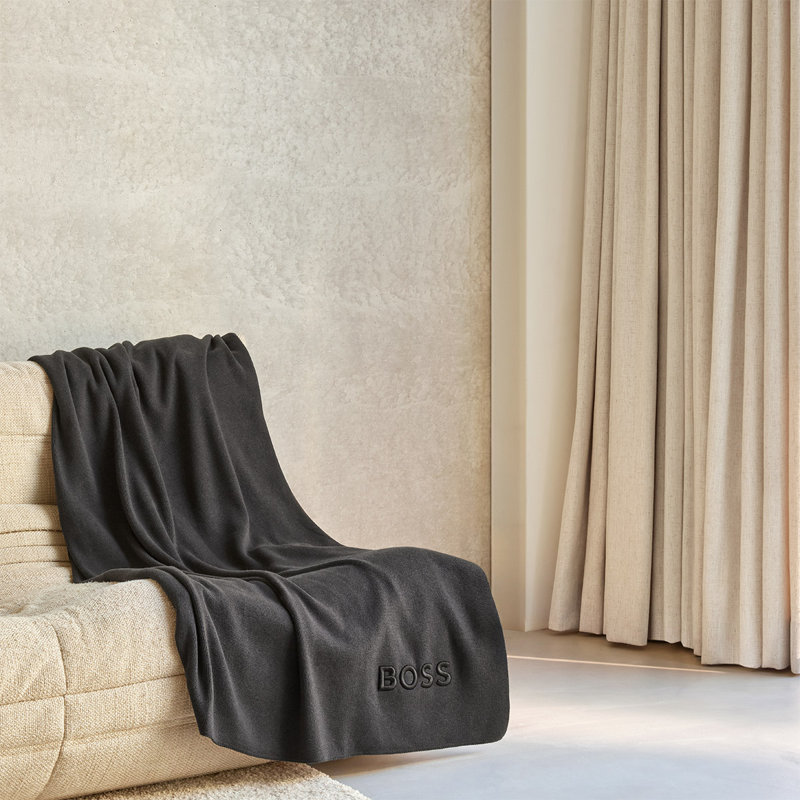 Bold Logo Knitted Throw Blanket