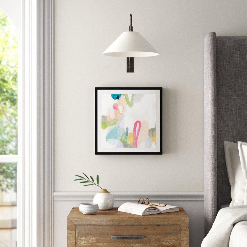 Candy Jacket III' Painting on Canvas, Black Framed, 17.5" H x 17.5" W x 1.5" D