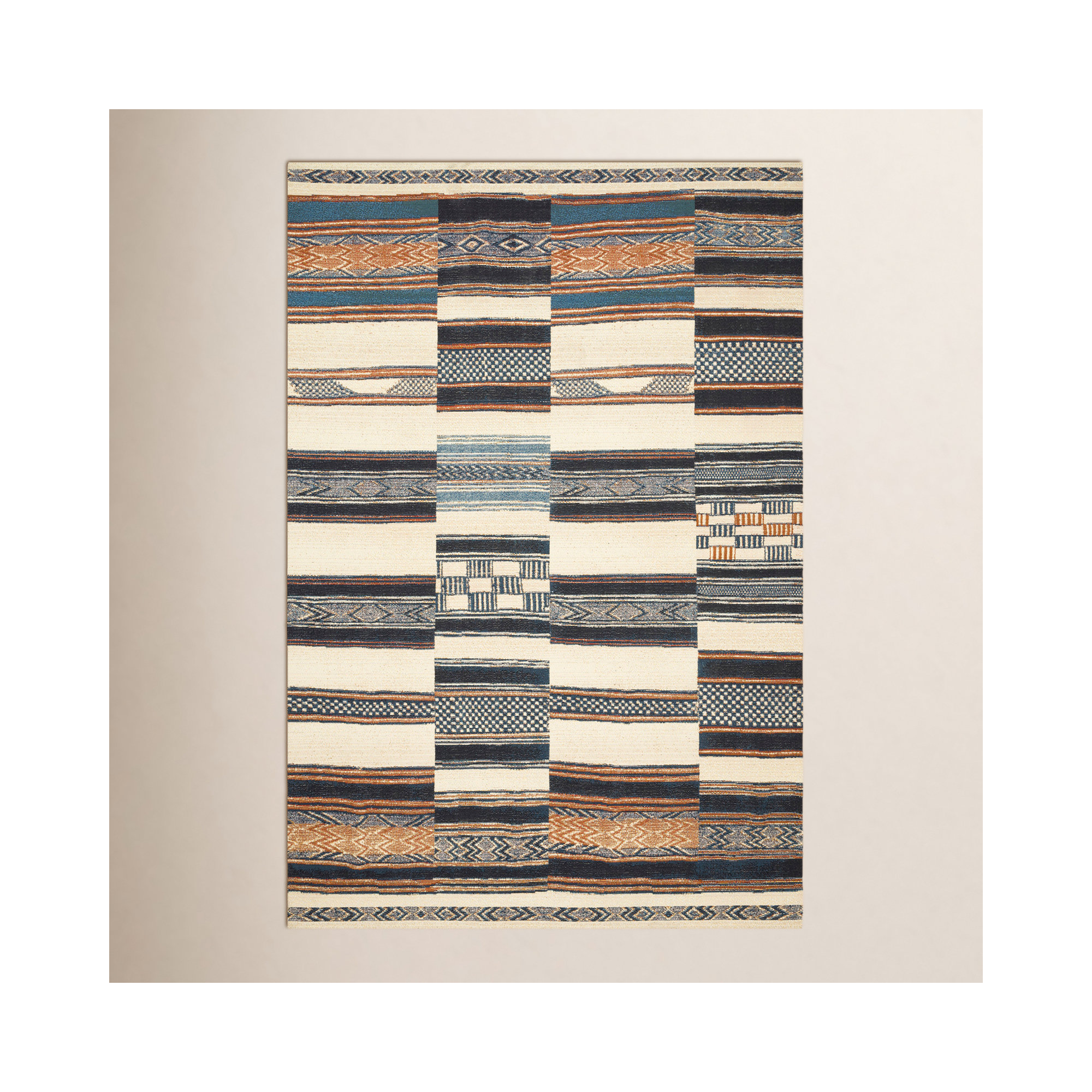 Oniel Geometric Machine Woven Area Rug , Rectangle 7'10" x 11'2"