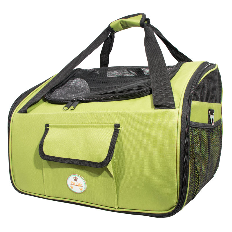 Sac de transport pliable pour animaux de compagnie Pet Life, Vert olive