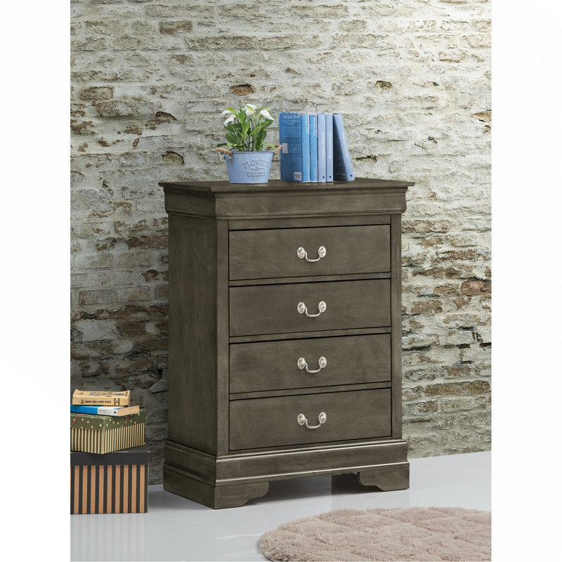 Coffre de rangement gris élégant, Gris