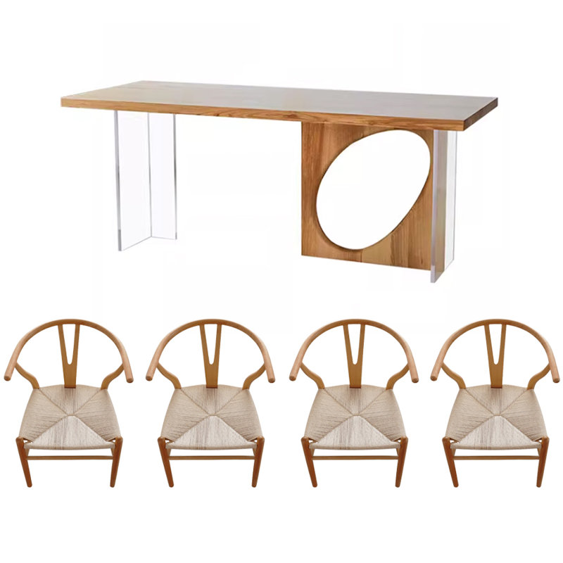 Ensemble de salle à manger rectangulaire, H 29,52 po x L 55,11 po x l 27,55 po