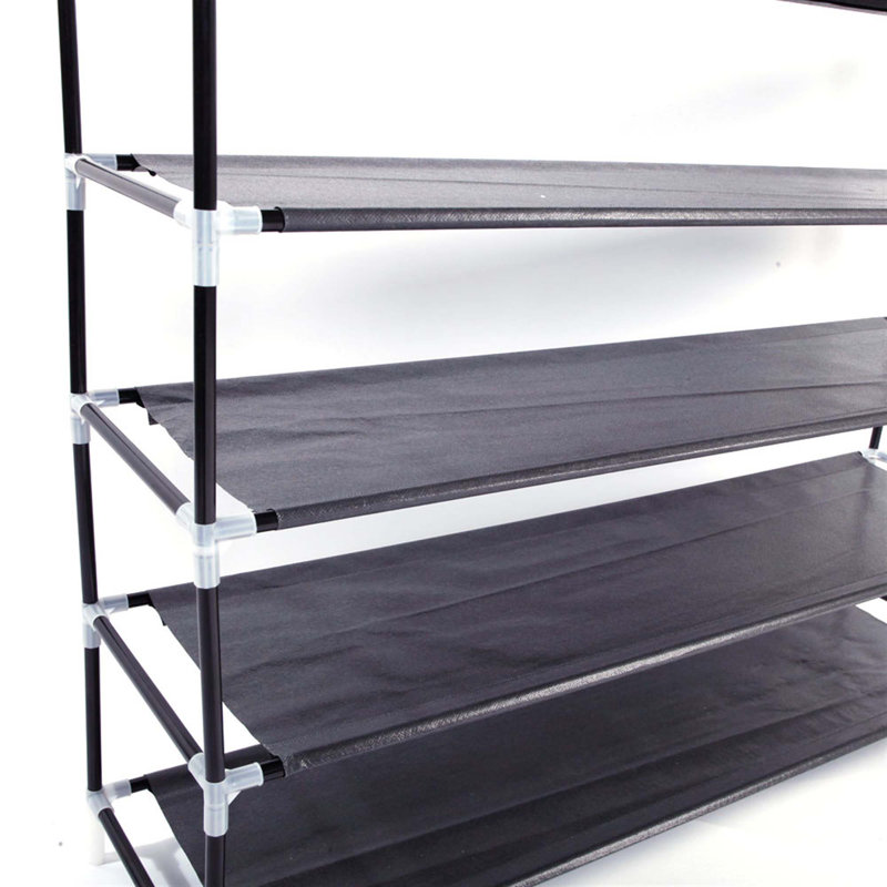 Rangement à chaussures simple en tissu non tissé à 5 niveaux avec poignée