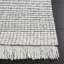 Tapis ivoire / noir en laine tissé à la main Marbella-78162357