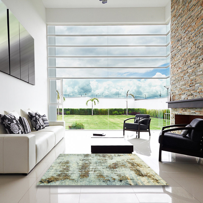 Tapis abstrait moderne 2331, Carré 3 pi